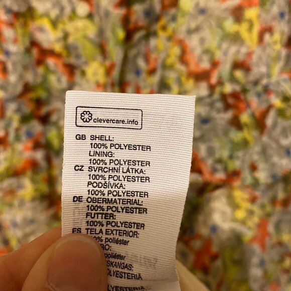 & Other Stories Chiffon Yellow Floral Pintuck Ruffle Dress - Picture 10 of 12